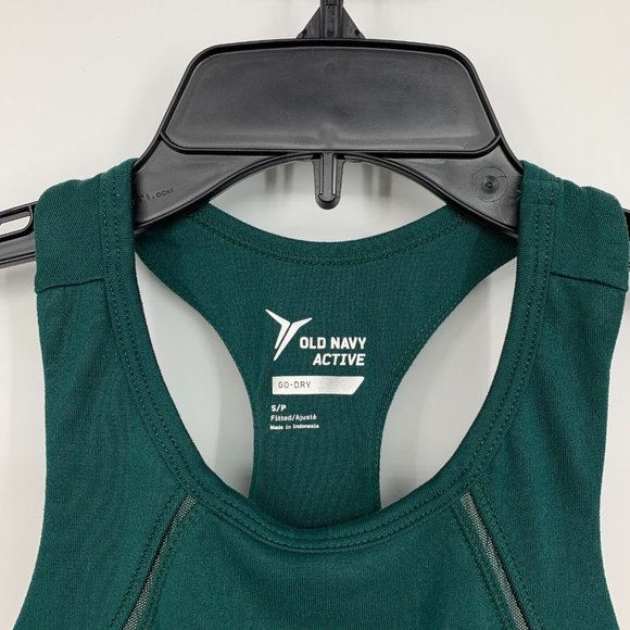 Old Navy Active Top Green Racerback Go Dry Fitted Sleeveless - Picture 3 of 9